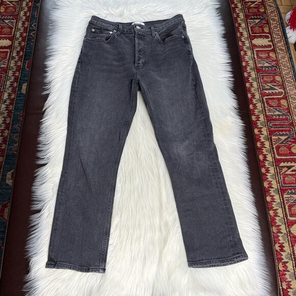 Agolde Riley High Rise Straight Crop Jeans in Progress - Picture 2 of 10